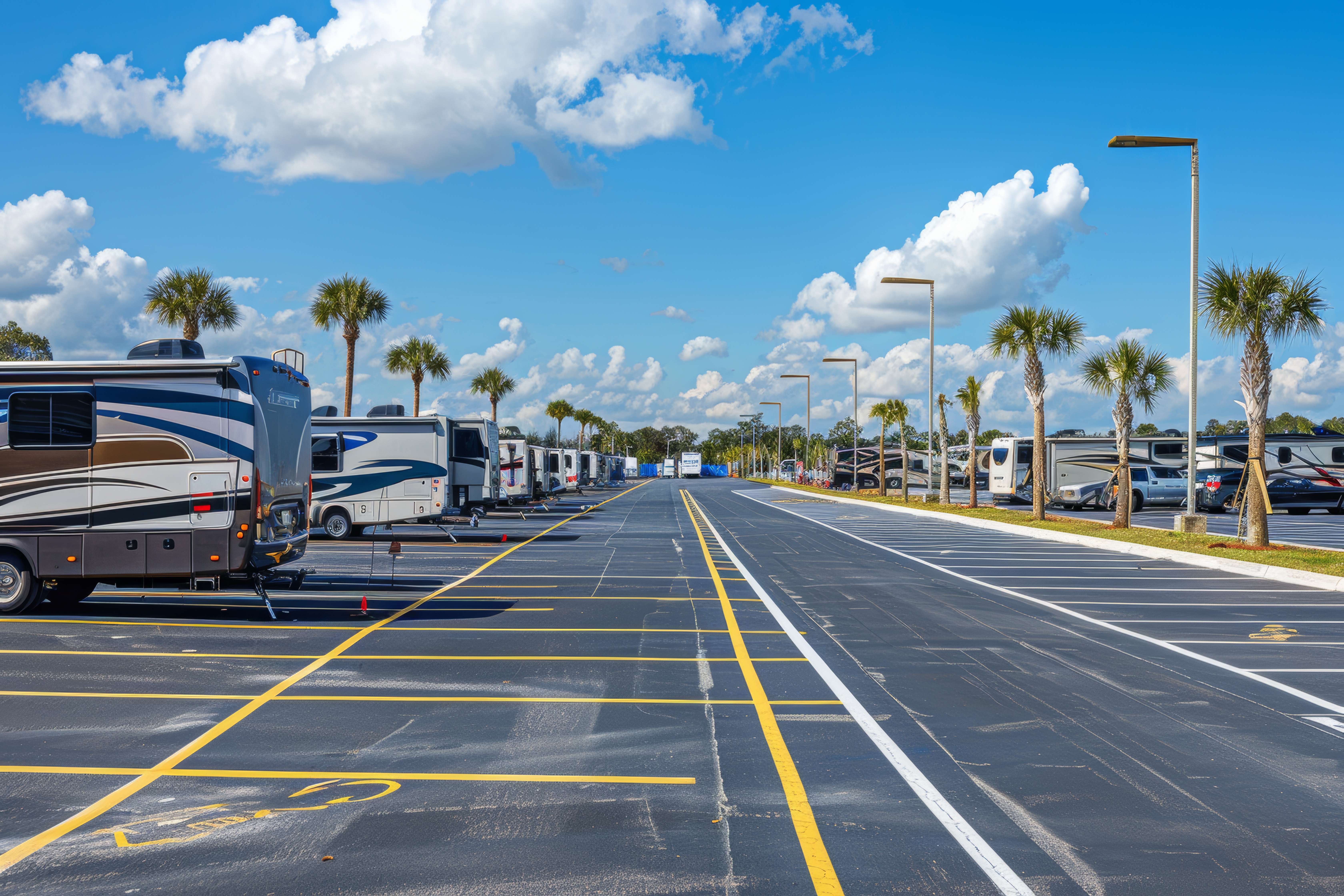 outdoor RV and boat parking in Mason City, Iowa